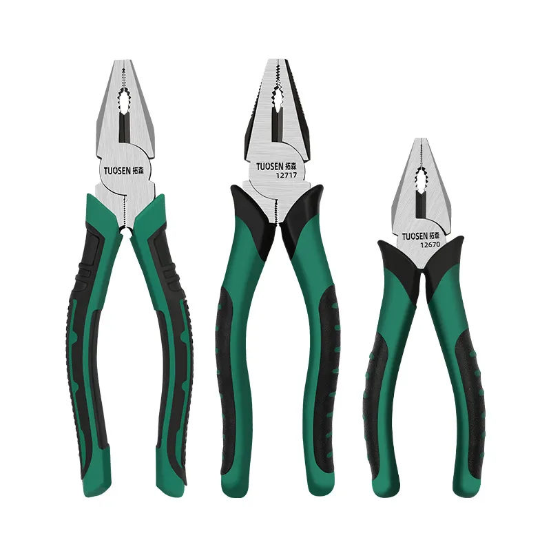 Industrial Grade Combination Pliers Set – 6" & 8" Lineman's Pliers with Wire Cutter, Heavy Duty Flat Nose Gripping Pliers for Electrical & General Use